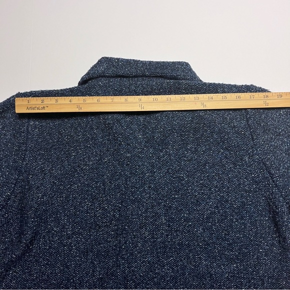 MARINA RINALDI Giacca Maglia Wool Blend Blue Knit Sweater Plus Size Medium (14) - Picture 9 of 12